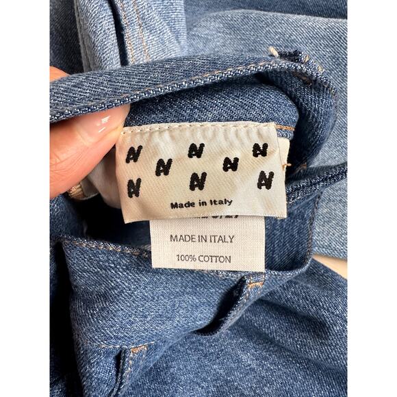 AVAVAV Smock Detail Wide Blue Denim - Size S - NEW - Picture 8 of 10